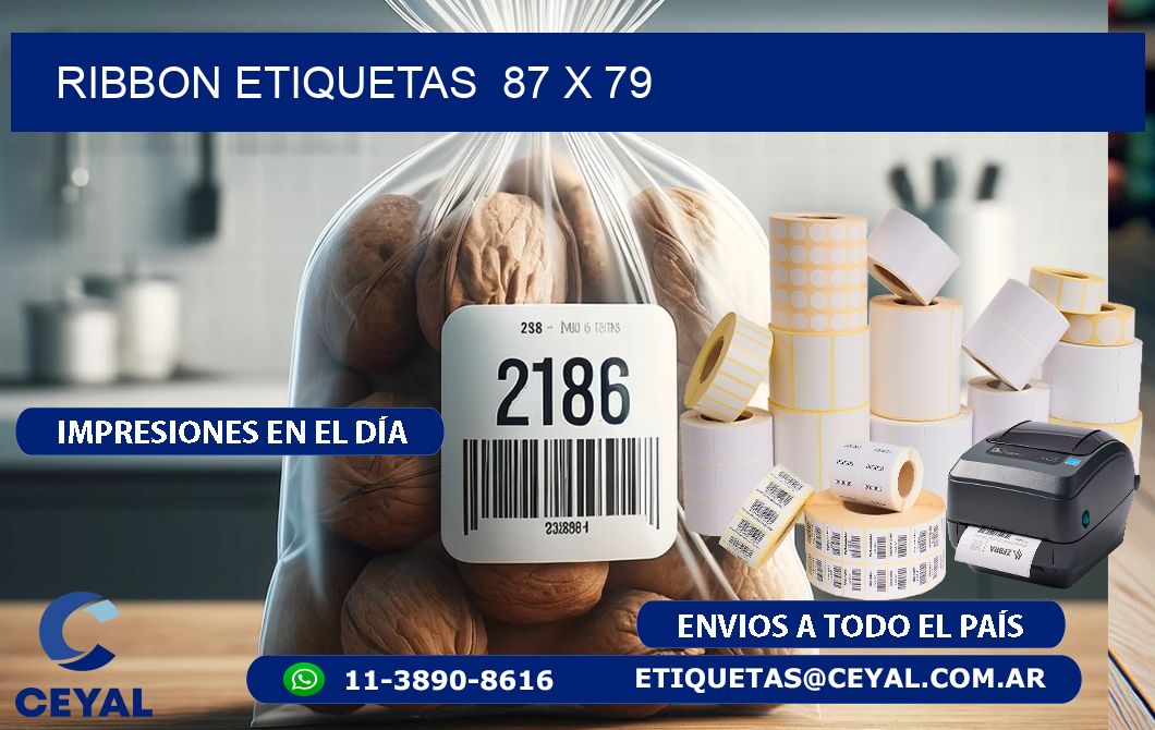 RIBBON ETIQUETAS 87 x 79
