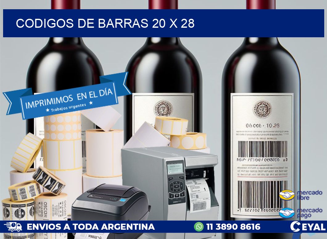 codigos de barras 20 x 28