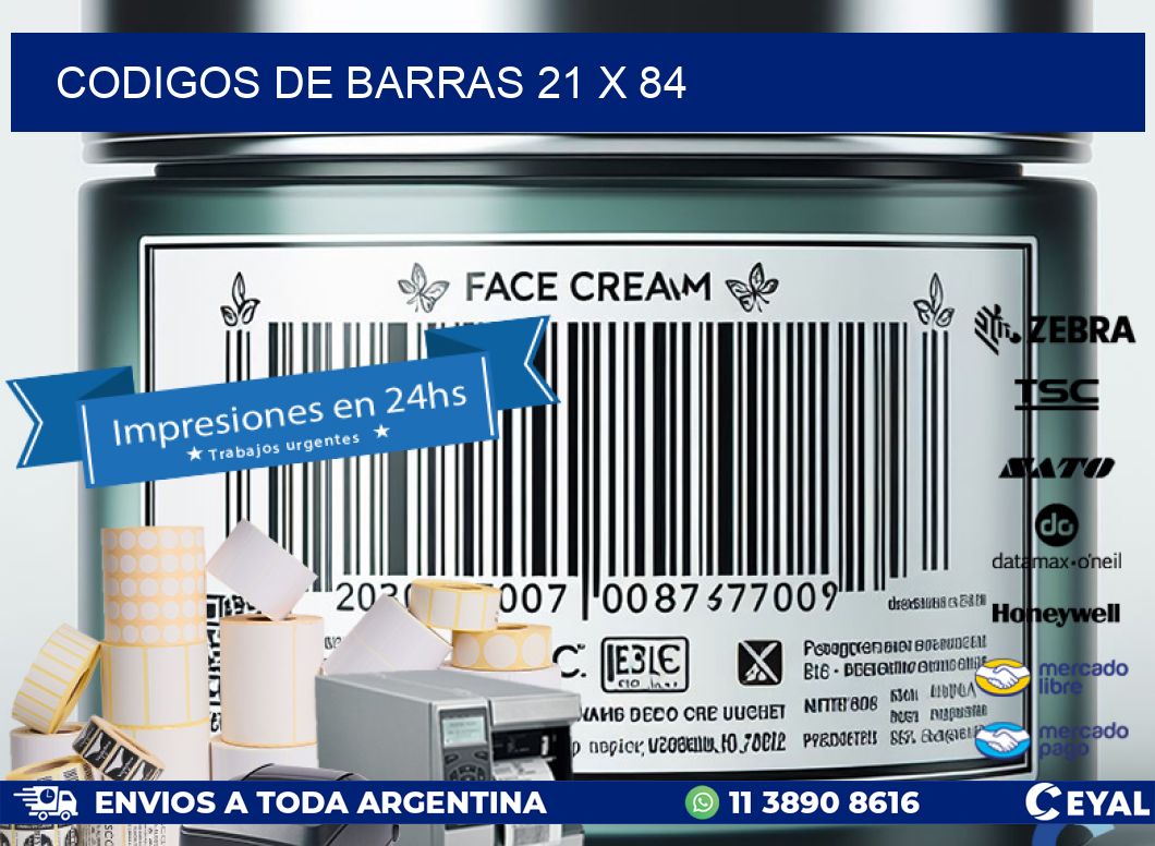 codigos de barras 21 x 84