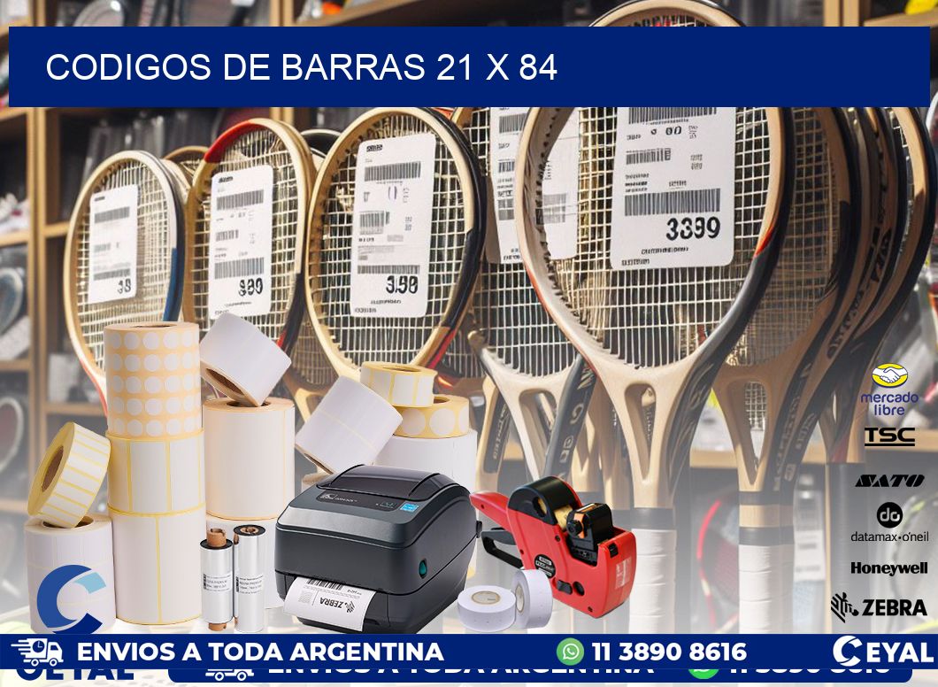 codigos de barras 21 x 84