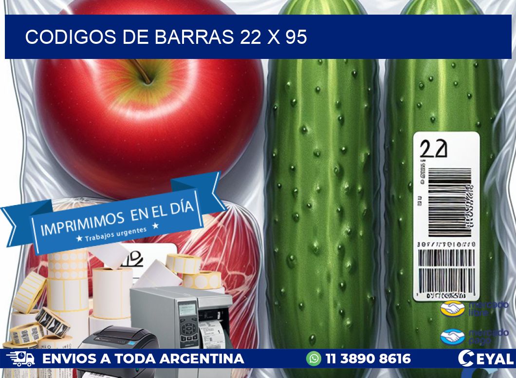 codigos de barras 22 x 95