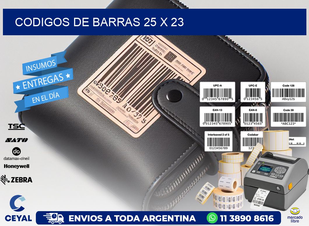 codigos de barras 25 x 23