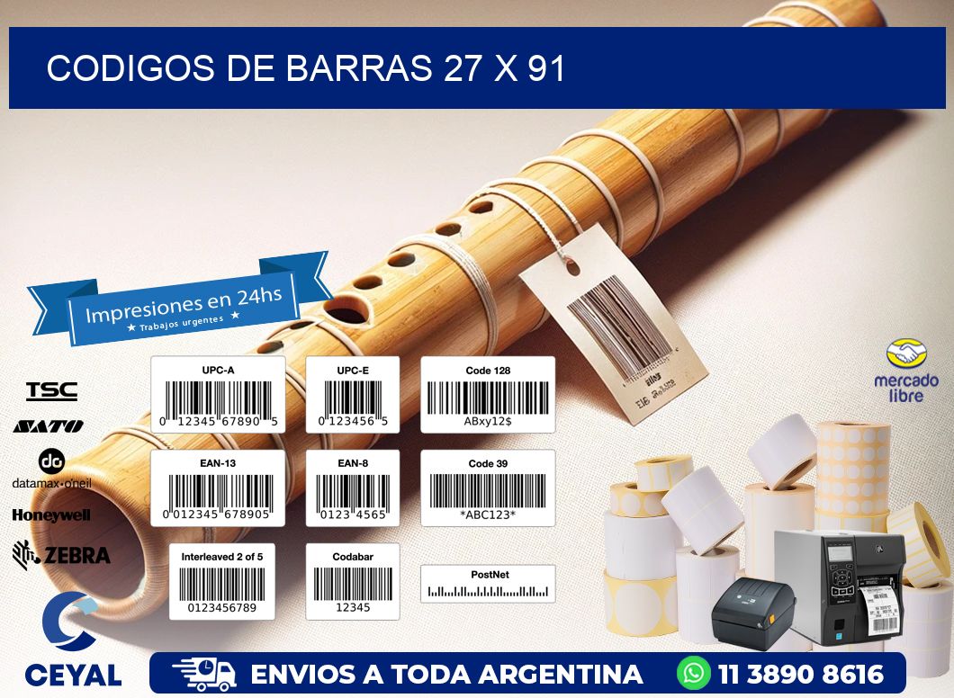 codigos de barras 27 x 91