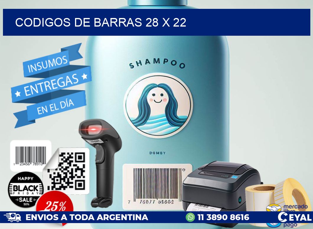 codigos de barras 28 x 22