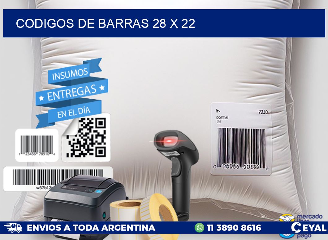 codigos de barras 28 x 22