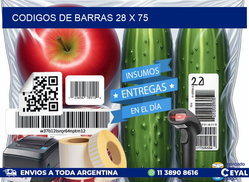 codigos de barras 28 x 75