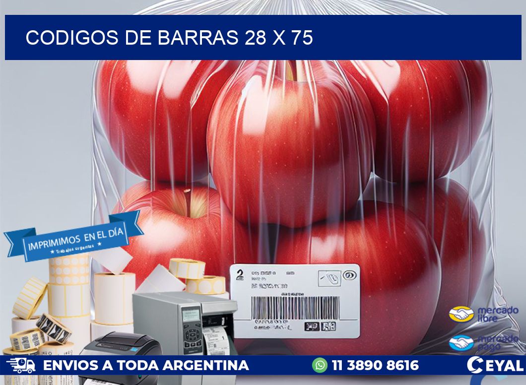 codigos de barras 28 x 75
