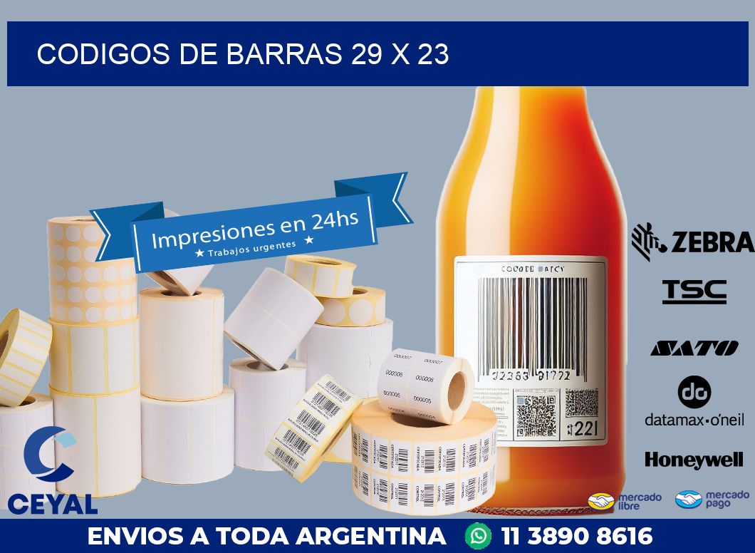 codigos de barras 29 x 23