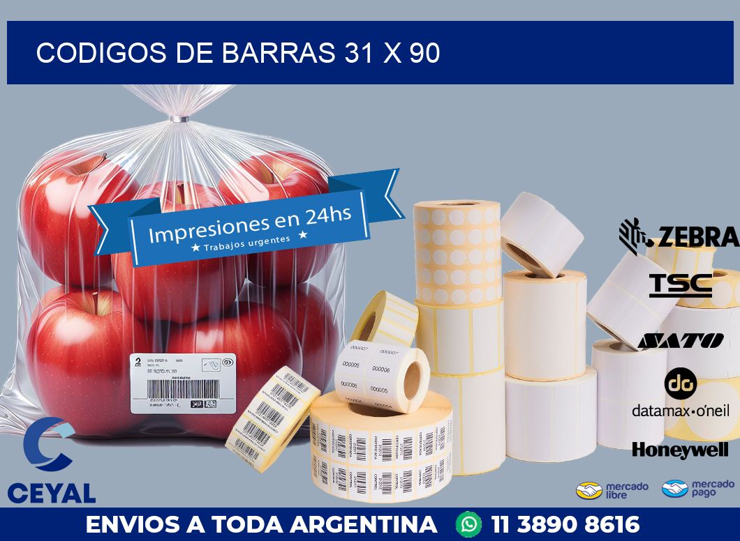 codigos de barras 31 x 90