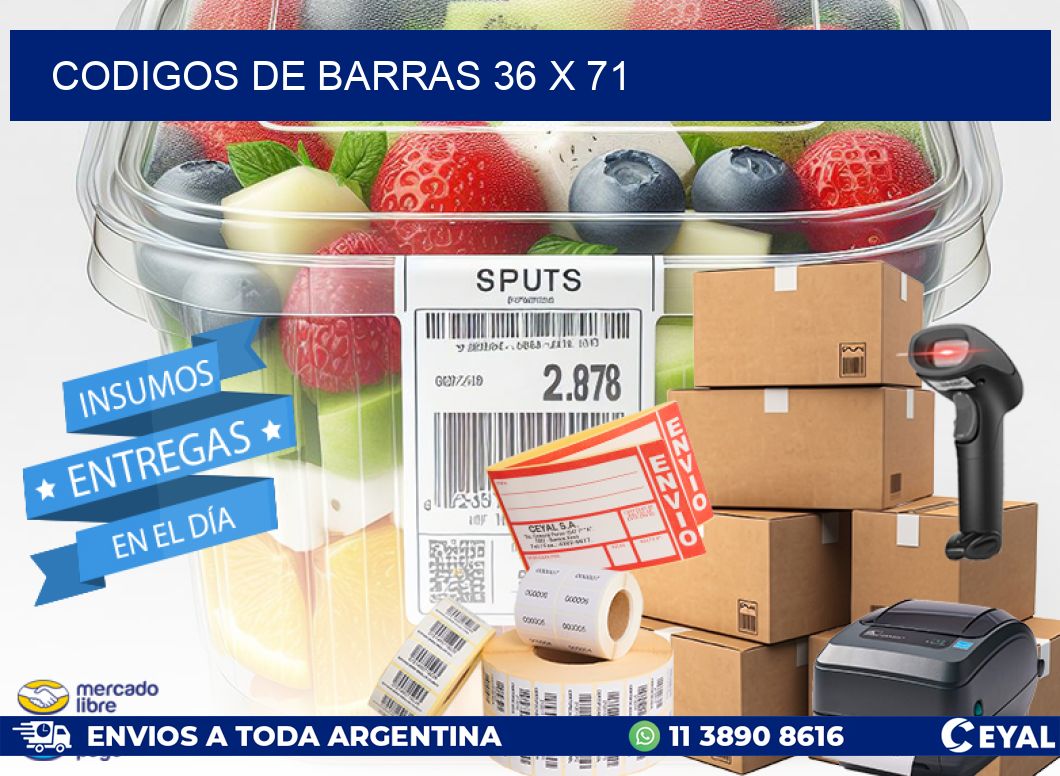 codigos de barras 36 x 71