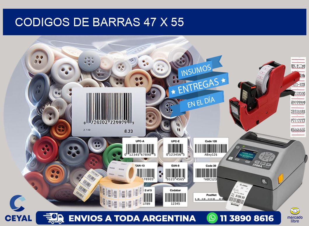 codigos de barras 47 x 55