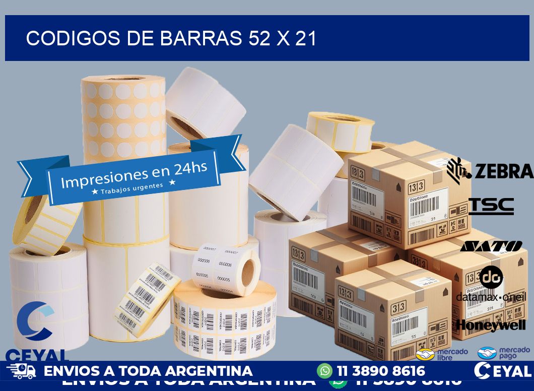 codigos de barras 52 x 21