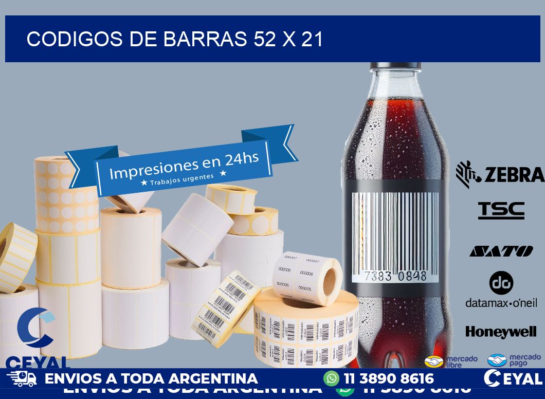 codigos de barras 52 x 21