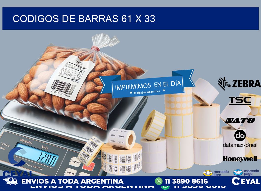 codigos de barras 61 x 33