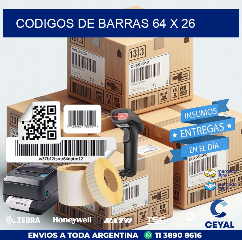 codigos de barras 64 x 26