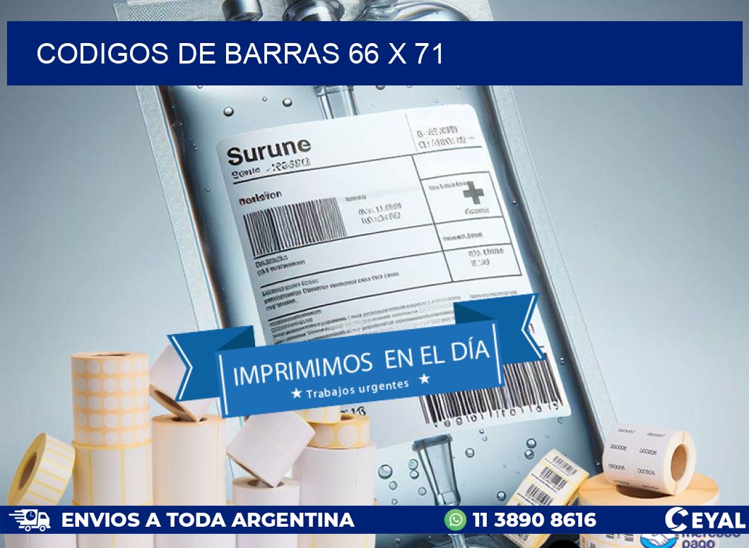 codigos de barras 66 x 71