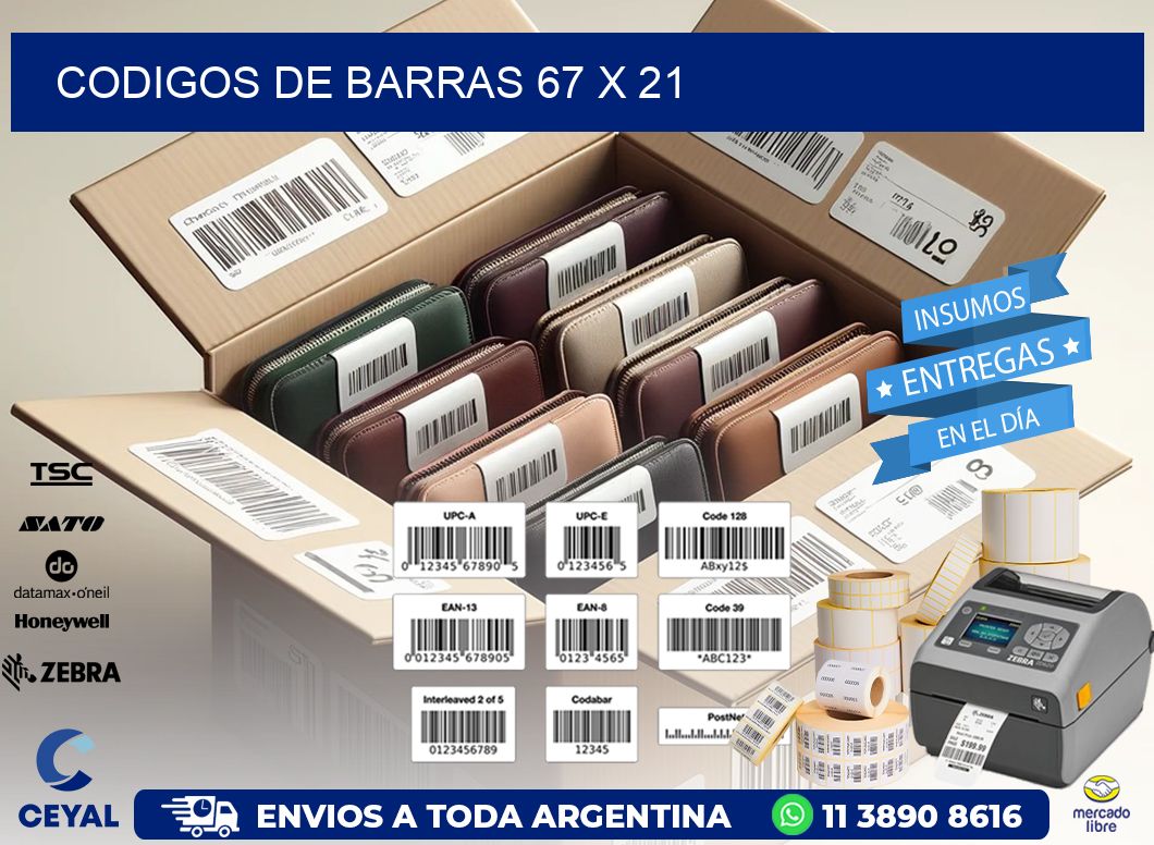 codigos de barras 67 x 21
