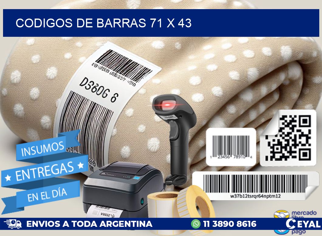 codigos de barras 71 x 43