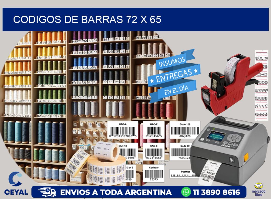 codigos de barras 72 x 65