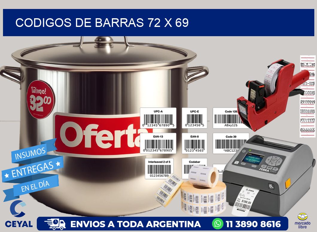 codigos de barras 72 x 69