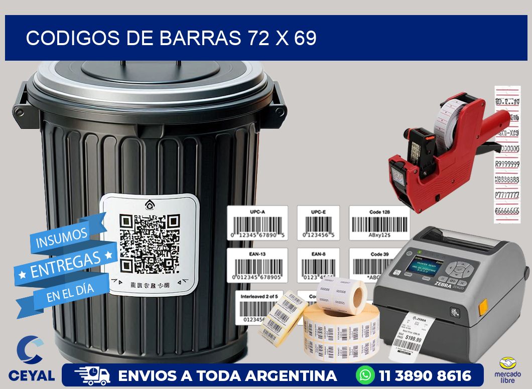 codigos de barras 72 x 69