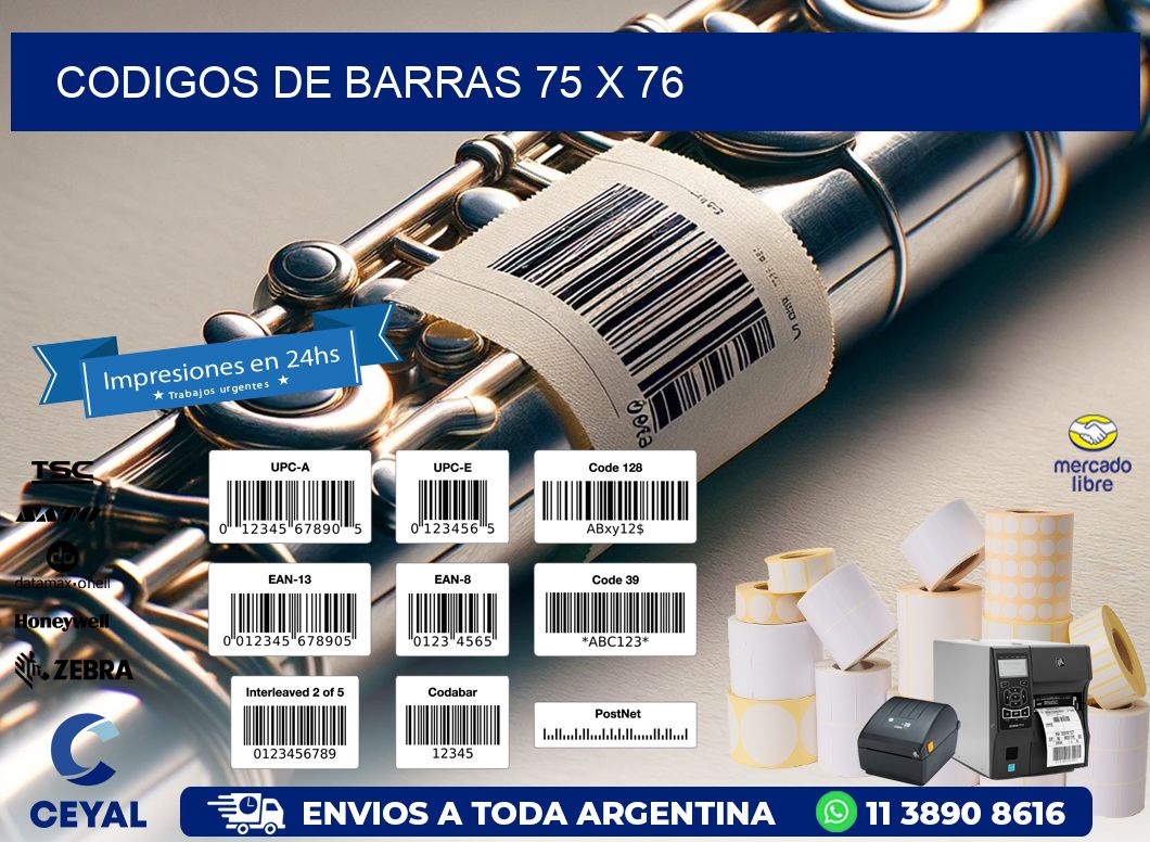 codigos de barras 75 x 76