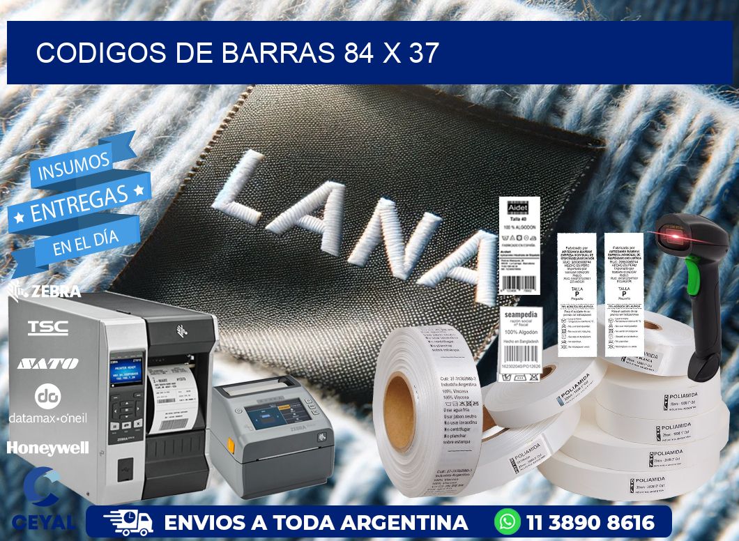 codigos de barras 84 x 37