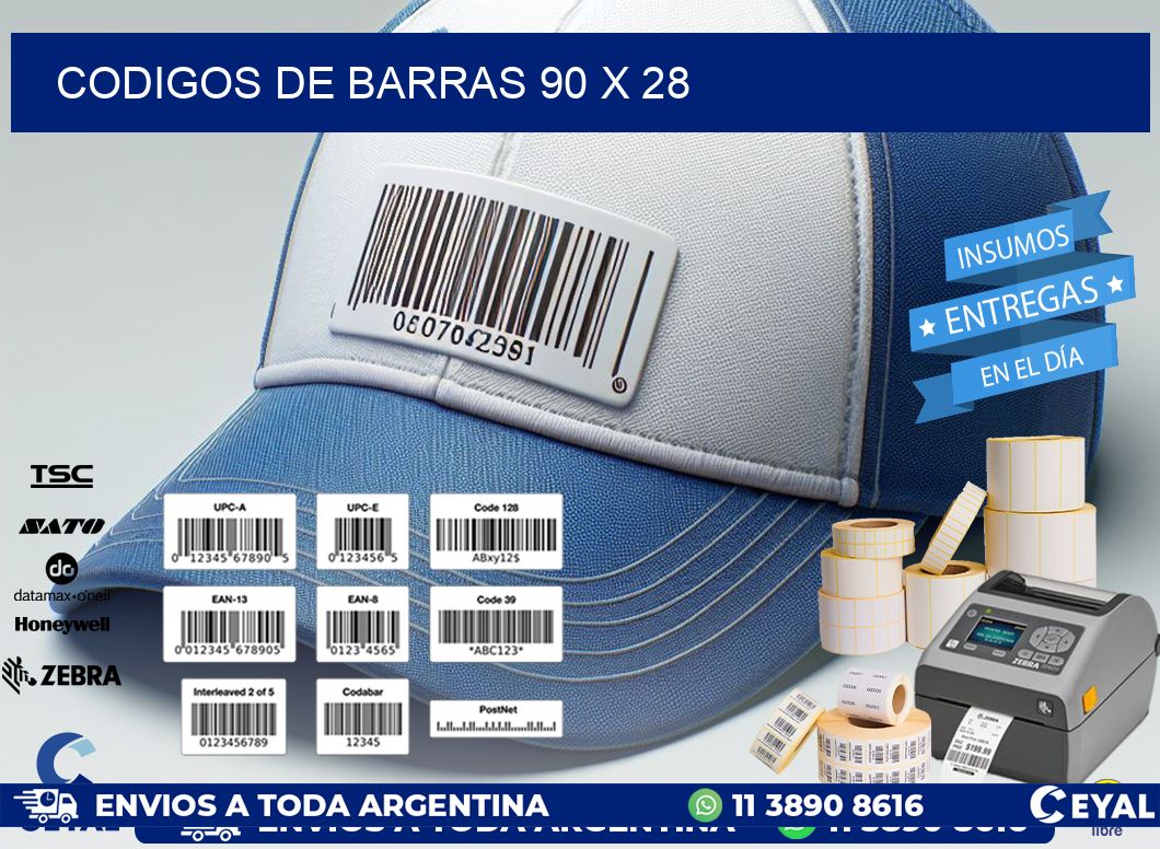 codigos de barras 90 x 28