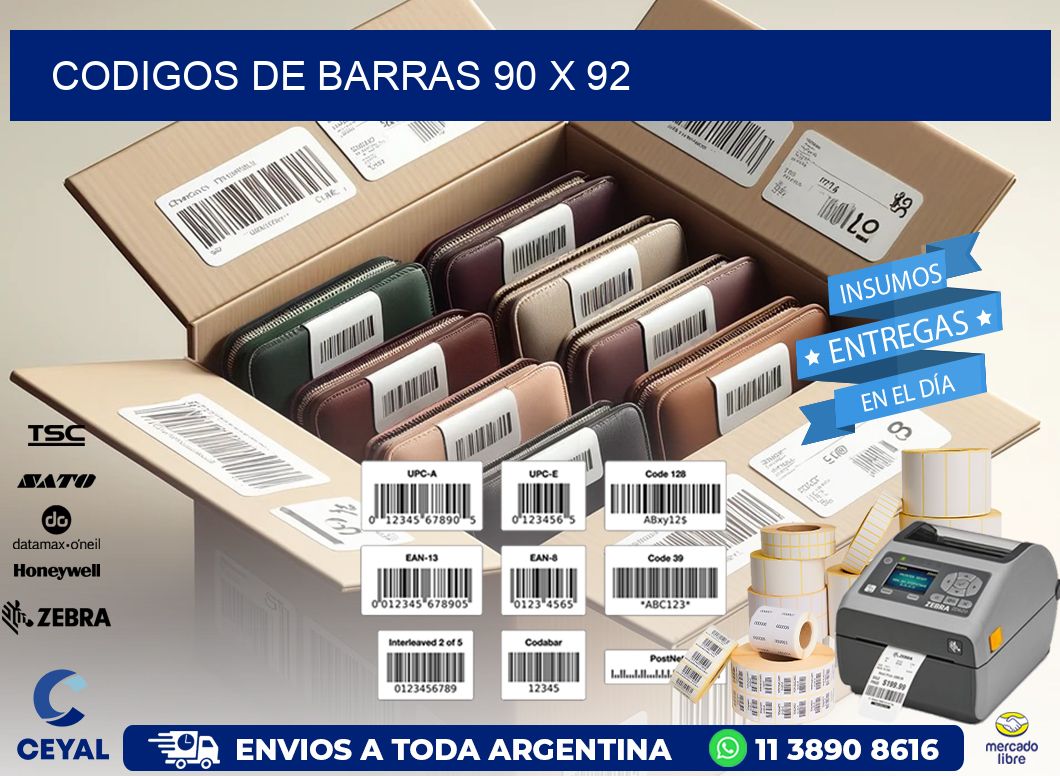 codigos de barras 90 x 92