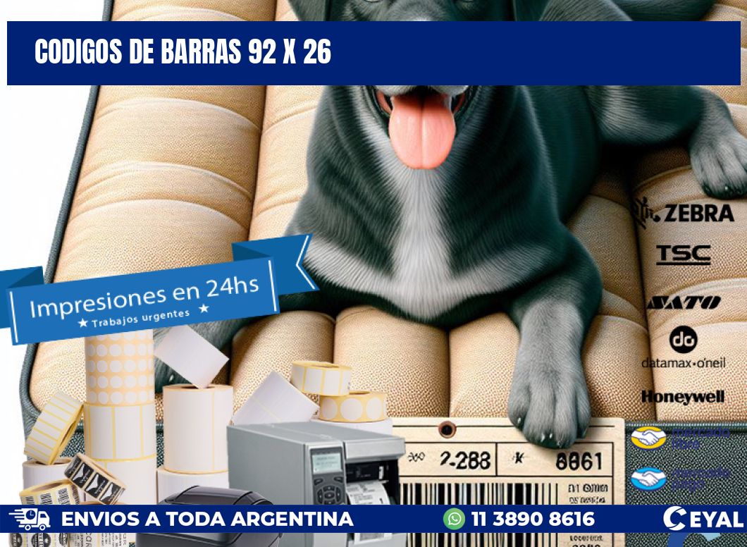 codigos de barras 92 x 26
