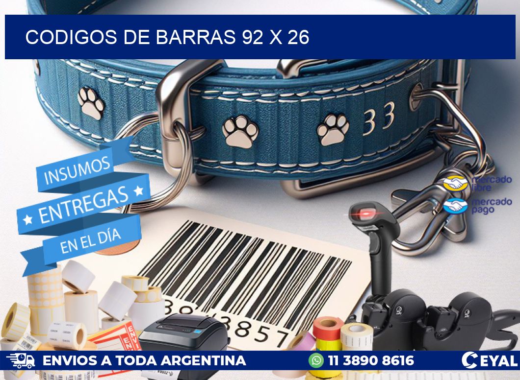 codigos de barras 92 x 26