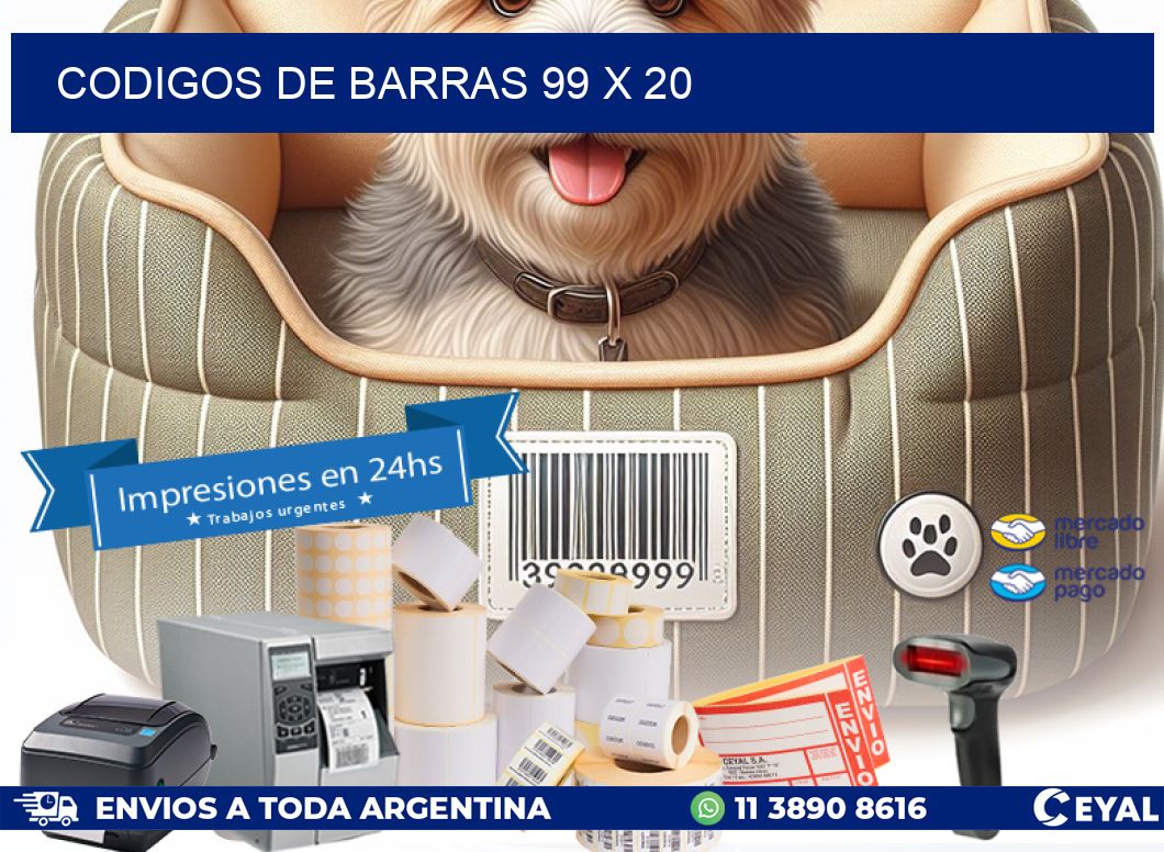 codigos de barras 99 x 20