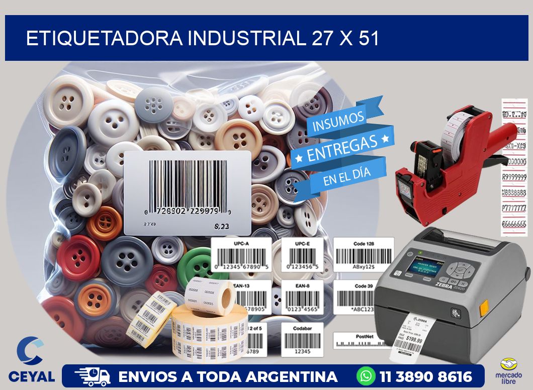 etiquetadora industrial 27 x 51
