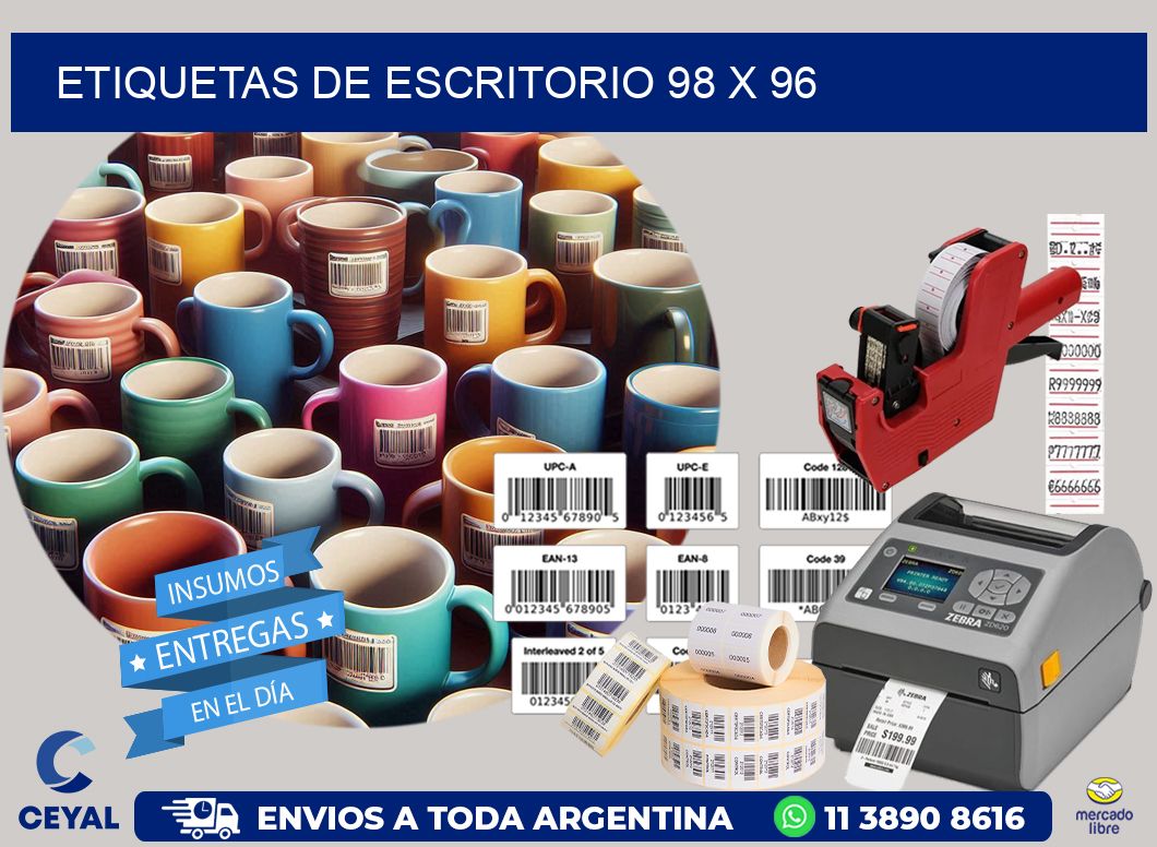 etiquetas de escritorio 98 x 96