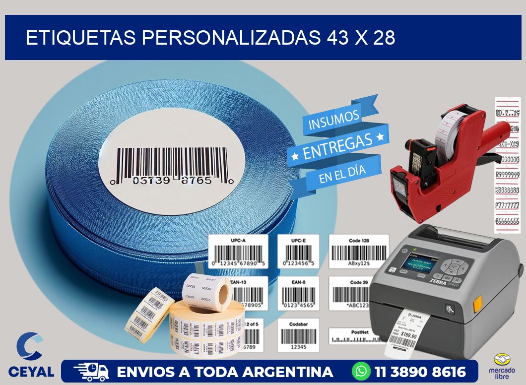 etiquetas personalizadas 43 x 28