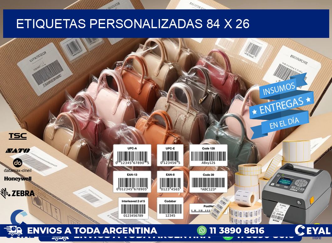 etiquetas personalizadas 84 x 26