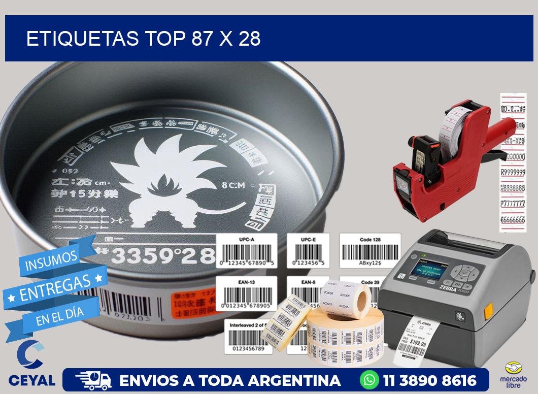 etiquetas top 87 x 28