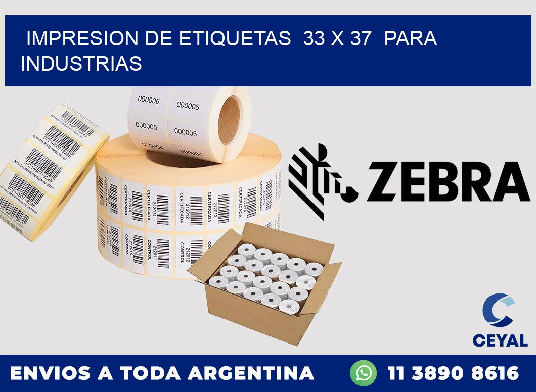 impresion de etiquetas 33 x 37 para industrias