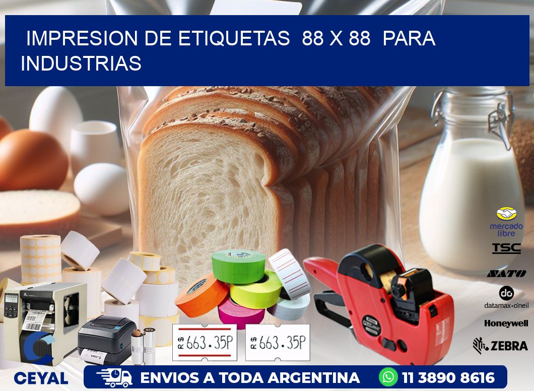 impresion de etiquetas 88 x 88 para industrias