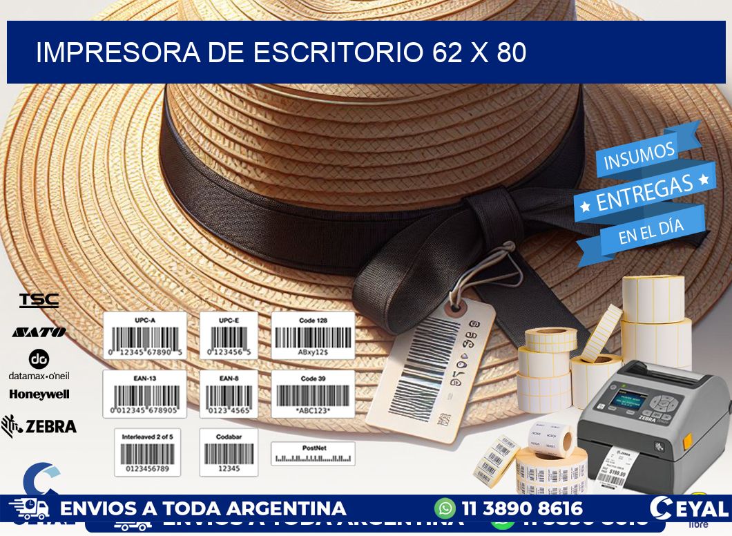 impresora de escritorio 62 x 80