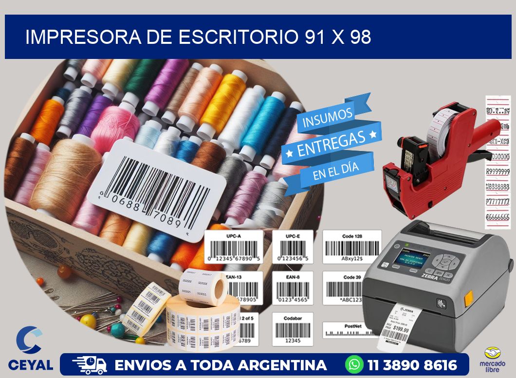 impresora de escritorio 91 x 98