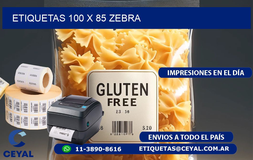 ETIQUETAS 100 x 85 ZEBRA