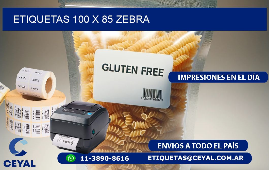 ETIQUETAS 100 x 85 ZEBRA