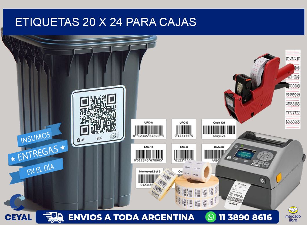 ETIQUETAS 20 x 24 PARA CAJAS
