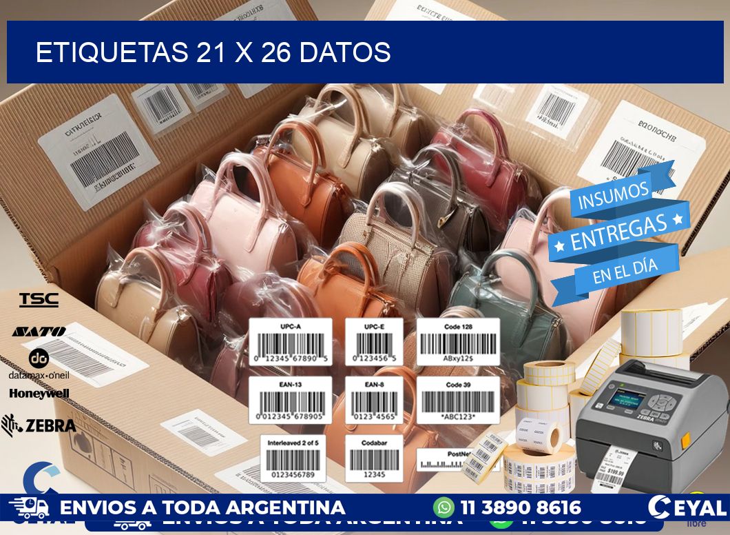 ETIQUETAS 21 x 26 DATOS