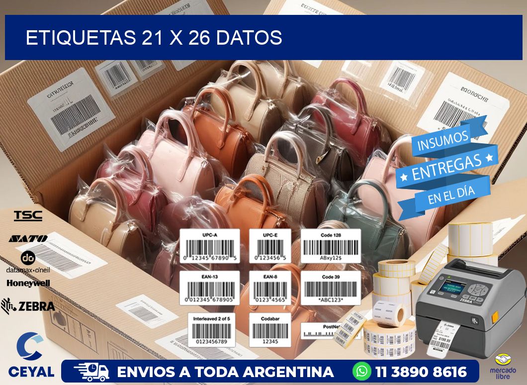ETIQUETAS 21 x 26 DATOS