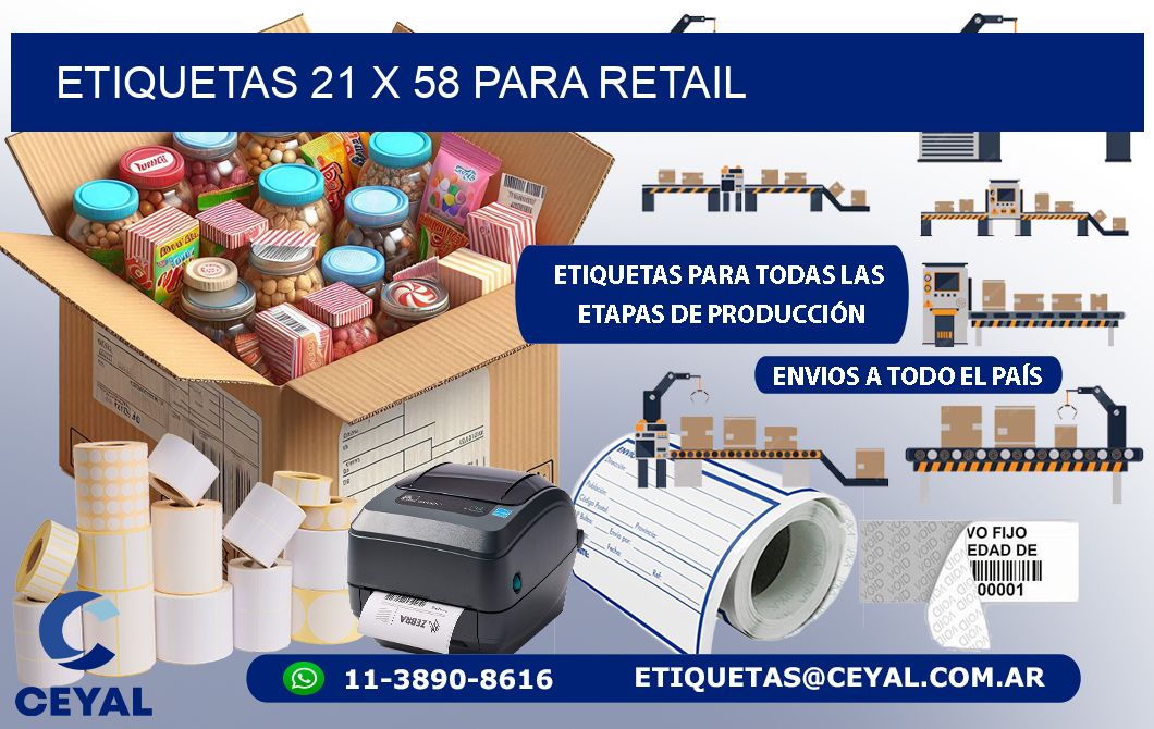 ETIQUETAS 21 x 58 PARA RETAIL