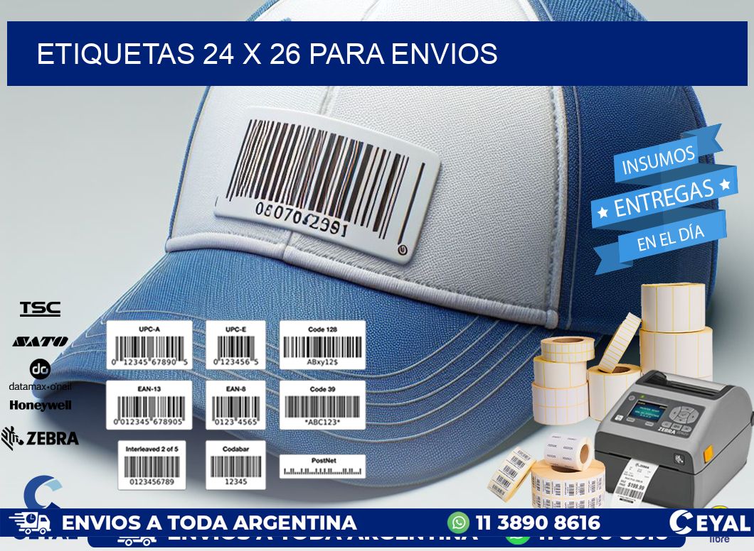 ETIQUETAS 24 x 26 PARA ENVIOS