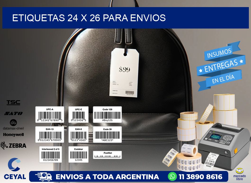 ETIQUETAS 24 x 26 PARA ENVIOS