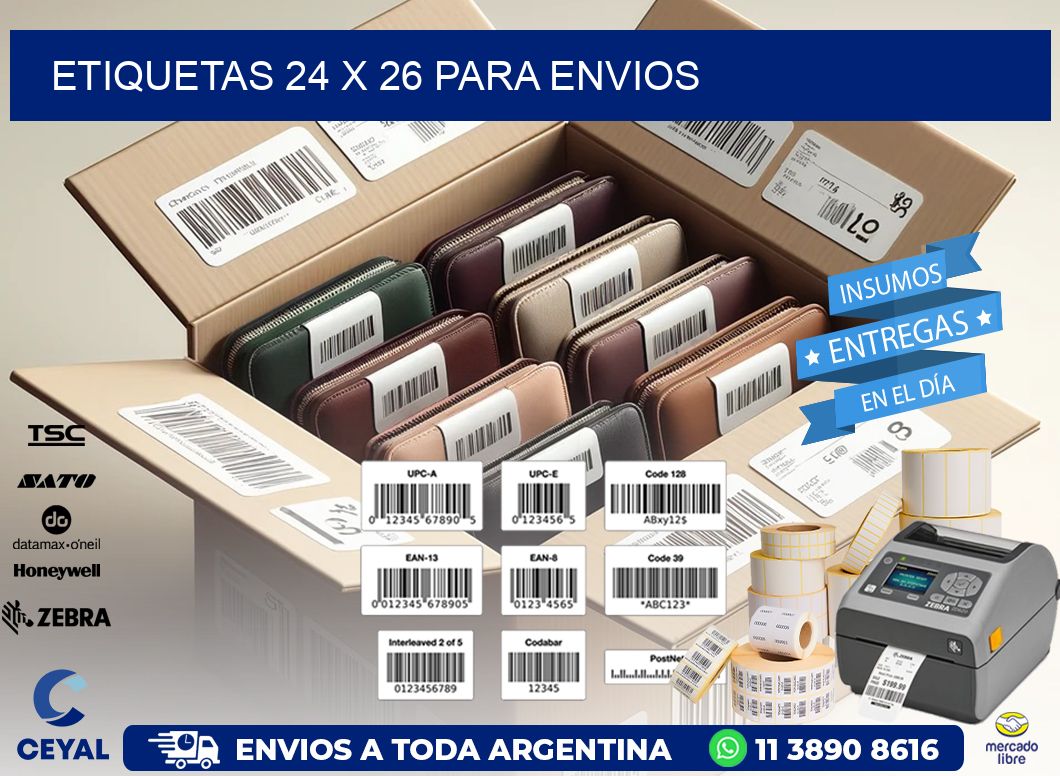 ETIQUETAS 24 x 26 PARA ENVIOS